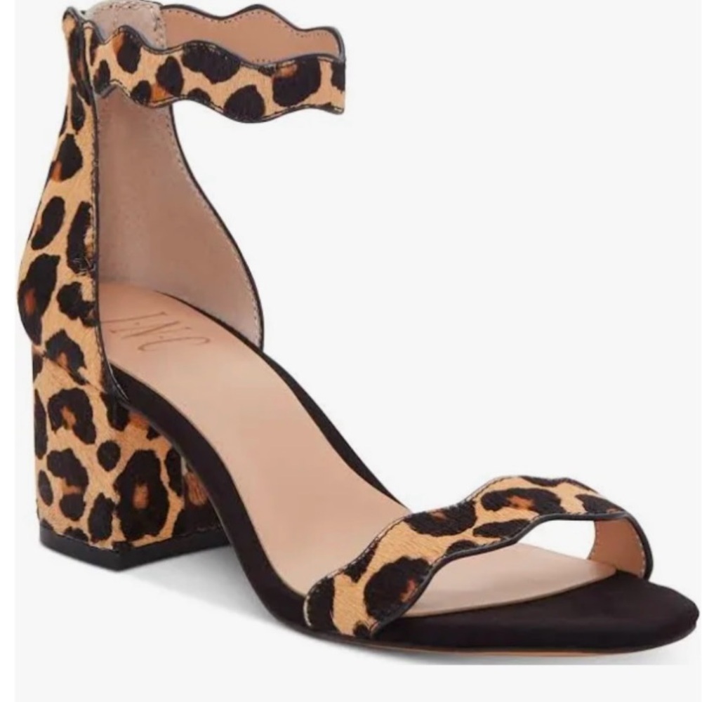 INC Leopard Print Block Heel Sandals